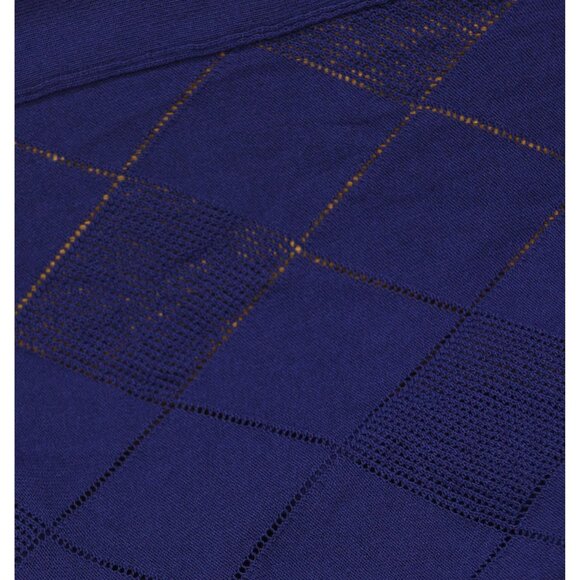 NWT Kasper Open Front Pointelle Pattern Knit Sweater Cardigan 10920021 Blue S - Picture 8 of 8